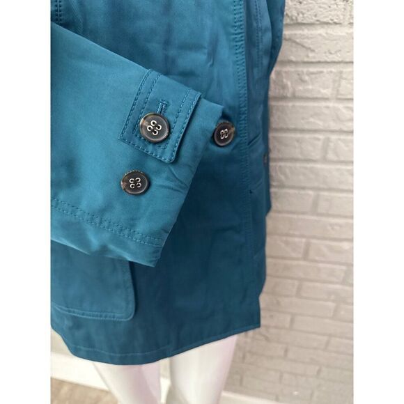 Talbots Women Double Breasted Water Repellent Windbreaker Jacket Size M - Picture 8 of 10